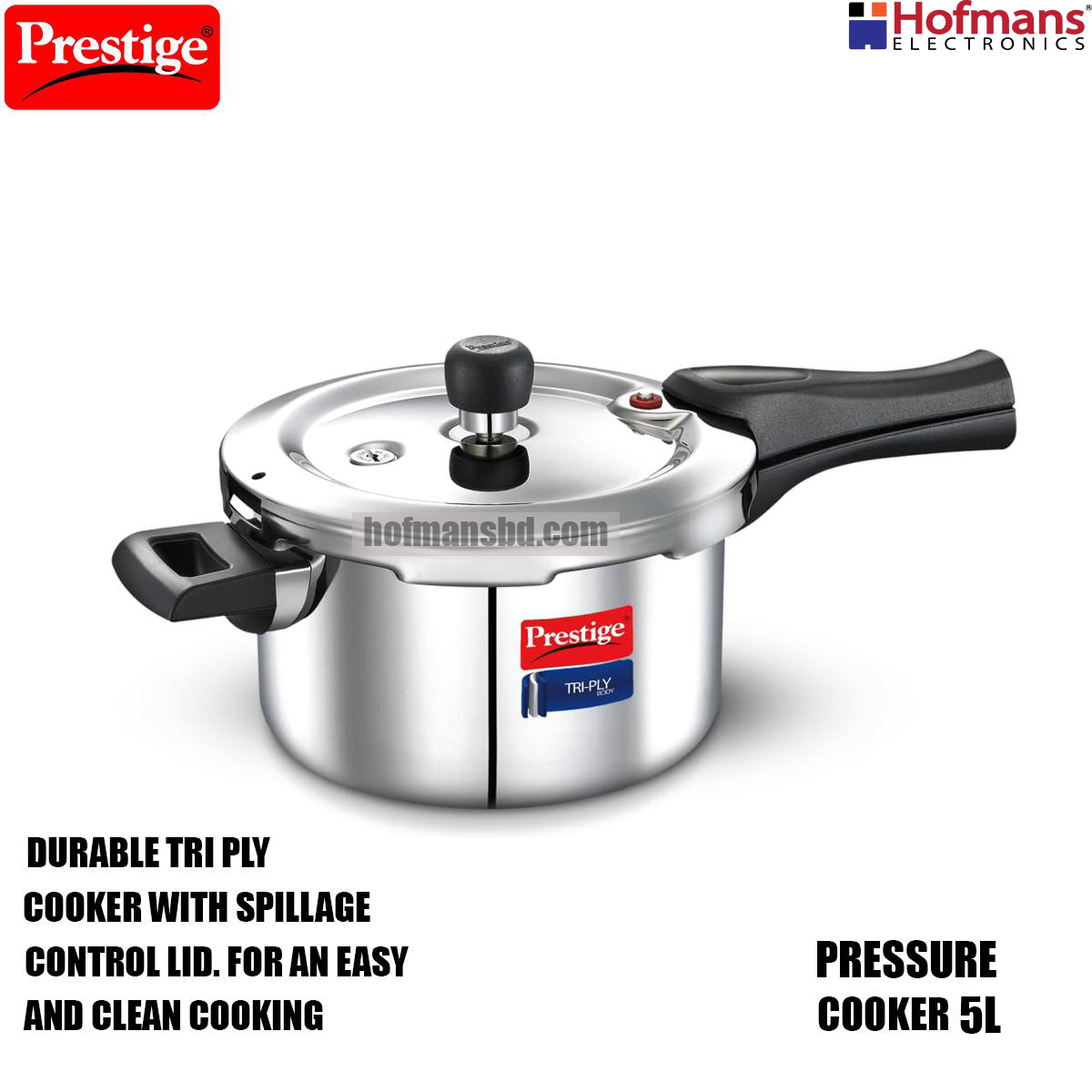 Prestige Triply Stainless Steel Pressure Cooker-5L