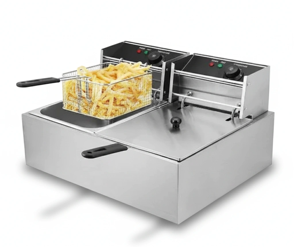 12 Liter Hoffmans Double Electric Deep Fryer HM-88-2